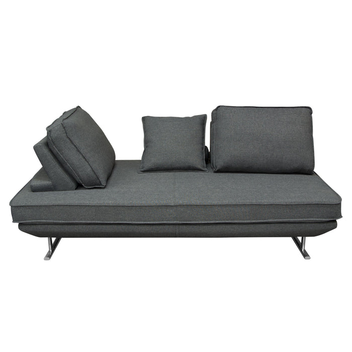 Dolce Lounge Seating Platform with Moveable Backrest Supports by Diamond Sofa - Grey Fabric