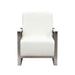 Century Accent Chair w/ Stainless Steel Frame by Diamond Sofa - White image
