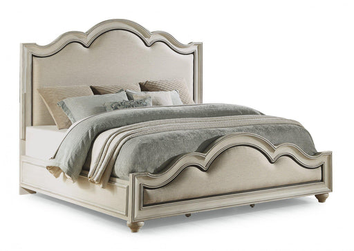 Flexsteel Wynwood Harmony Queen Upholstered Panel Bed in White Wood image