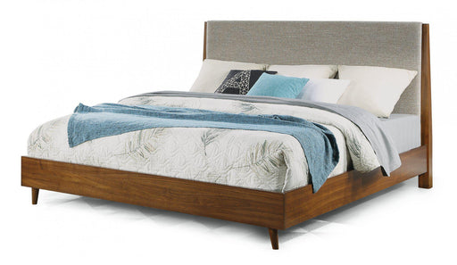 Flexsteel Wynwood Ludwig Upholstered Queen Platform Bed in Medium Brown image