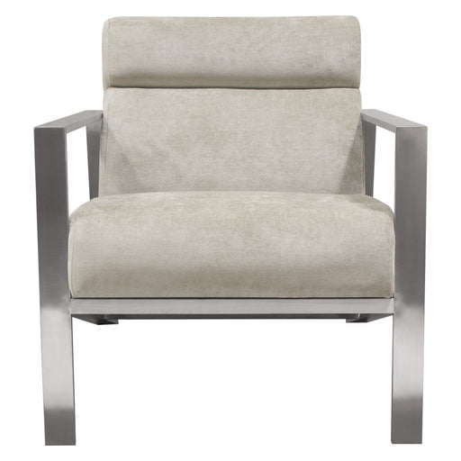 La Brea Accent Chair in Champagne Fabric with Brushed Stainless Steel Frame by Diamond Sofa image