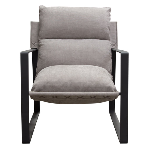 Miller Sling Accent Chair in Grey Fabric w/ Black Powder Coated Metal Frame by Diamond Sofa image