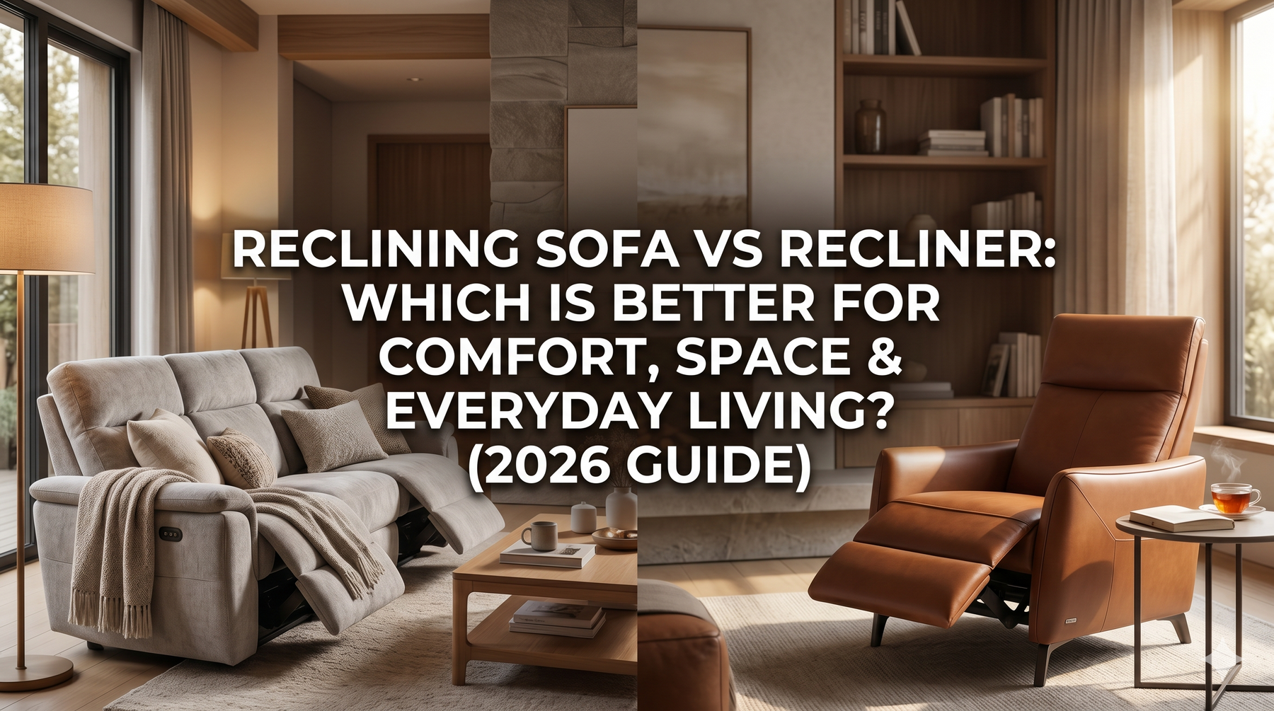 Reclining Sofa vs Recliner: Which Is Better for Comfort & Space?