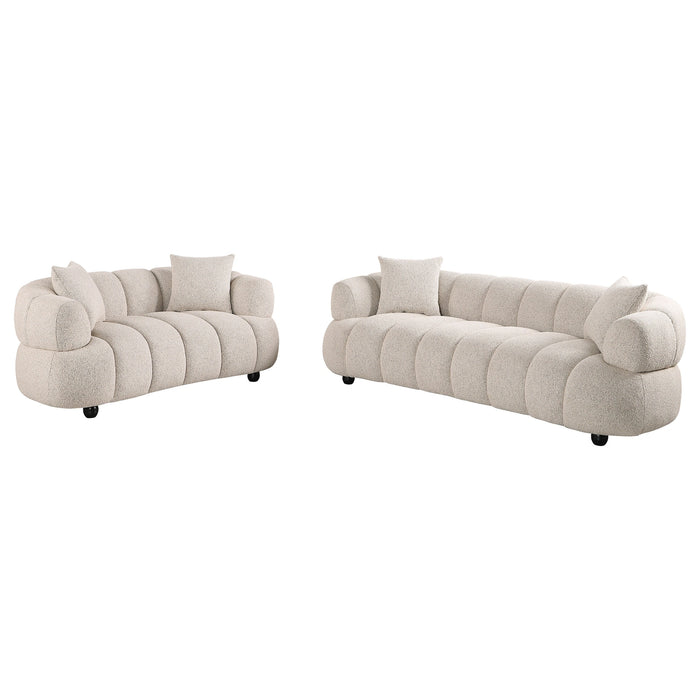 Whitney Woven Fabric Upholstered Sofa Set