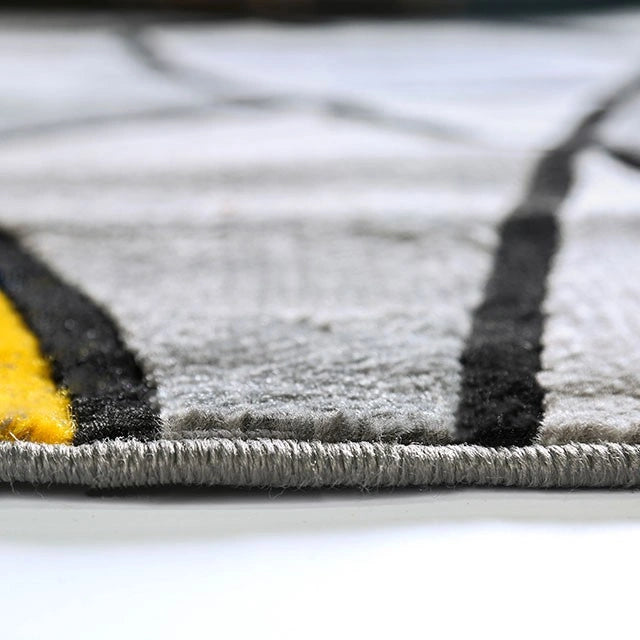 Sivas Charcoal Yellow 5' X 8' Area Rug - Rug | Las Vegas Furniture Online - View 4