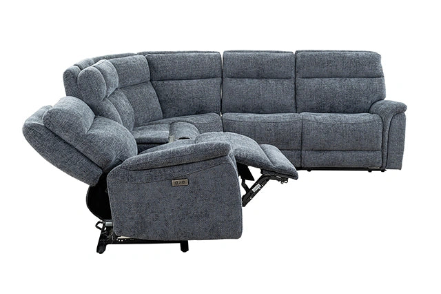 Mattheus Power Sectional with Console + 3 Recliners - Sectional | Las Vegas Furniture Online - View 10