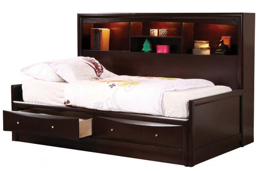 Phoenix Youth Twin-size Storage Daybed with Bookcase - LasVegasFurnitureOnline.com