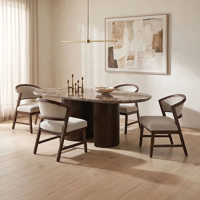 Narvik 5 Pc. Dining Table Set FM37026BR-OT-5PC-WH - Dining Table Set | Las Vegas Furniture Online