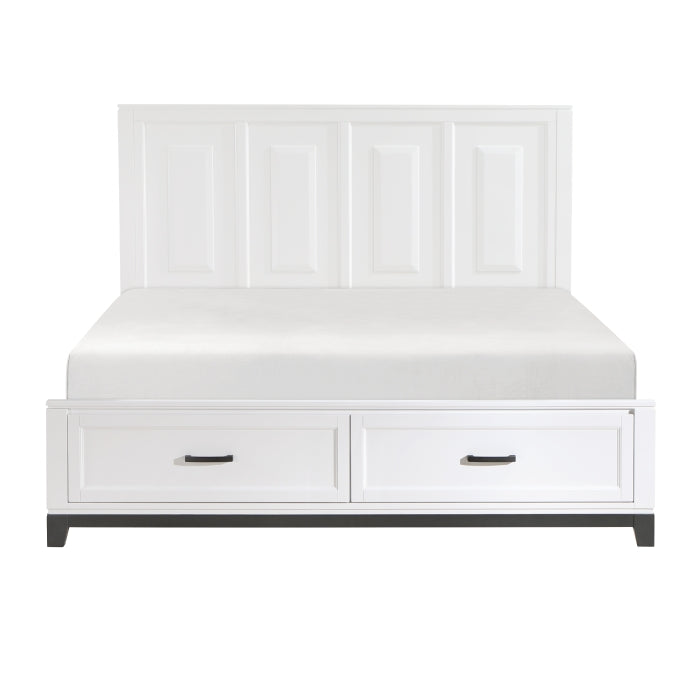 Garretson (3) California King Platform Bed with Footboard Storage - LasVegasFurnitureOnline.com