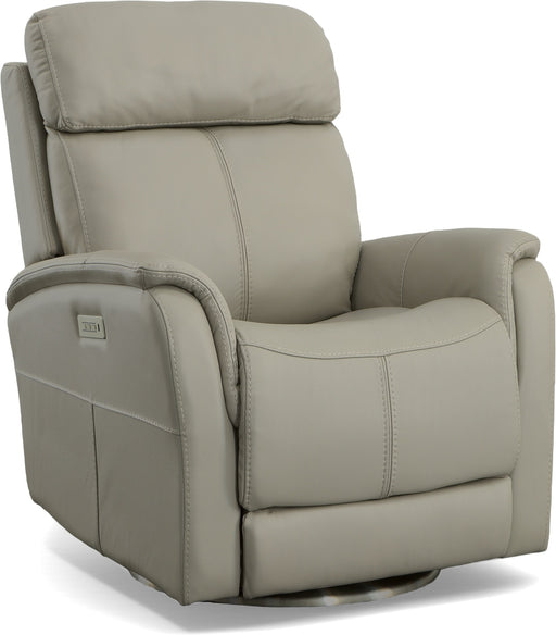 View Swivel Power Recliner with Power Headrest & Lumbar - LasVegasFurnitureOnline.com