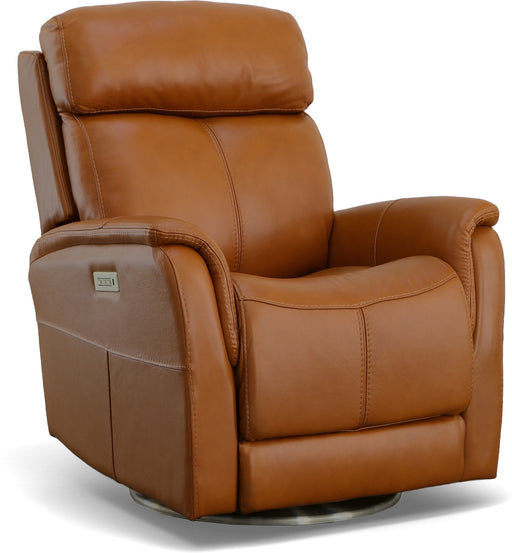 View Swivel Power Recliner with Power Headrest & Lumbar - LasVegasFurnitureOnline.com
