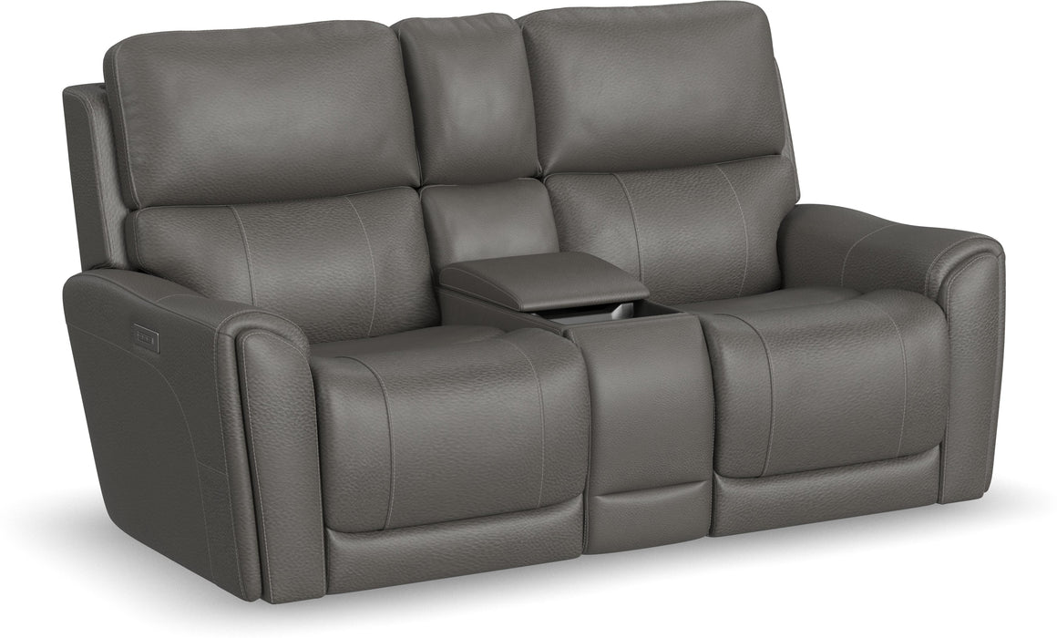 Carter Power Reclining Loveseat with Console & Power Headrests & Lumbar - LasVegasFurnitureOnline.com