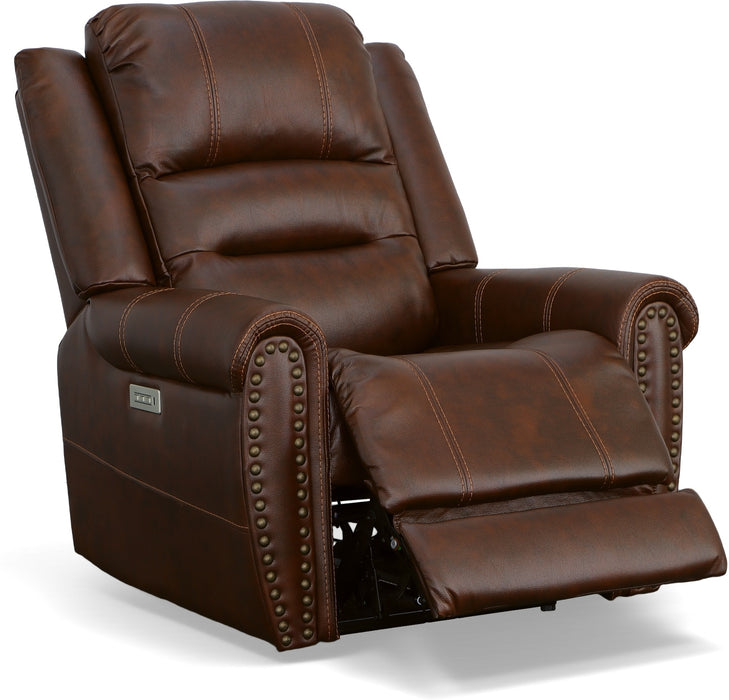 Oscar Power Recliner with Power Headrest & Lumbar - LasVegasFurnitureOnline.com
