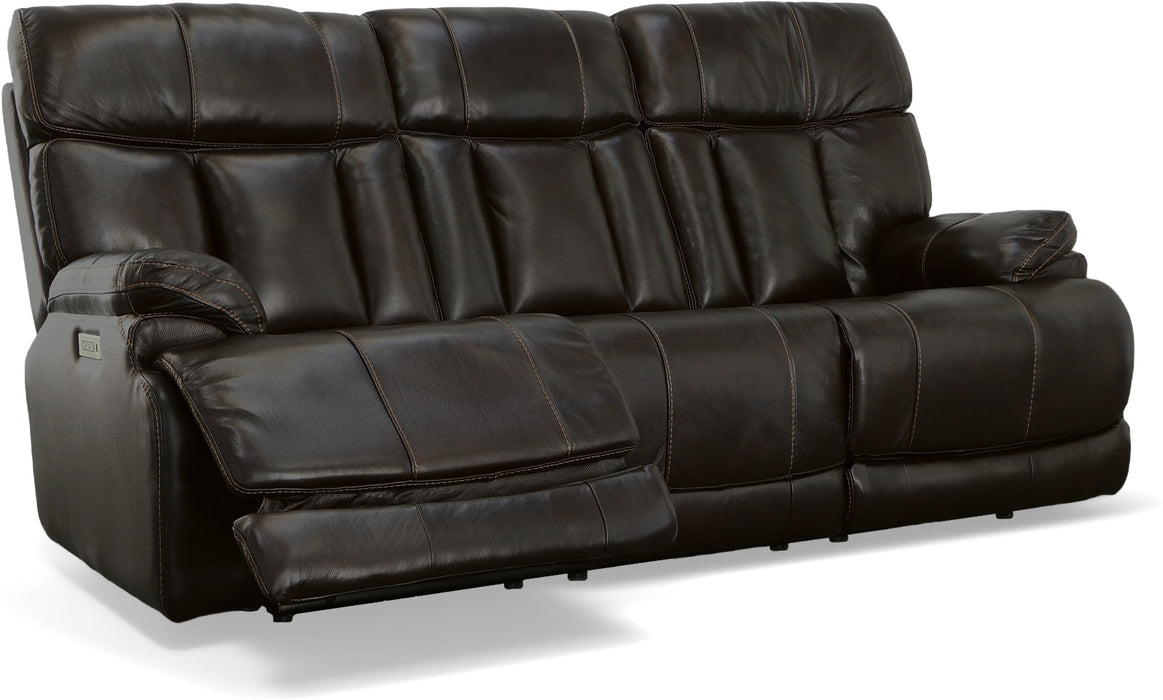 Clive Power Reclining Sofa with Power Headrests & Lumbar - LasVegasFurnitureOnline.com