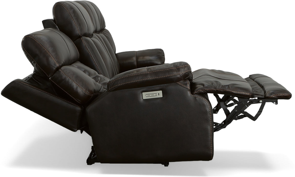 Clive Power Reclining Sofa with Power Headrests & Lumbar - LasVegasFurnitureOnline.com