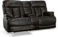 Clive Power Reclining Loveseat with Console & Power Headrests & Lumbar - LasVegasFurnitureOnline.com