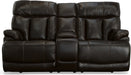Clive Power Reclining Loveseat with Console & Power Headrests & Lumbar - LasVegasFurnitureOnline.com