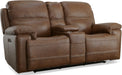 Fenwick Power Reclining Loveseat with Console & Power Headrests - LasVegasFurnitureOnline.com