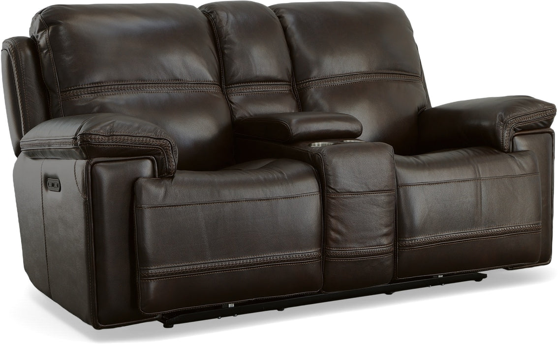 Fenwick Power Reclining Loveseat with Console & Power Headrests - LasVegasFurnitureOnline.com