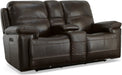 Fenwick Power Reclining Loveseat with Console & Power Headrests - LasVegasFurnitureOnline.com