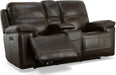 Fenwick Power Reclining Loveseat with Console & Power Headrests - LasVegasFurnitureOnline.com
