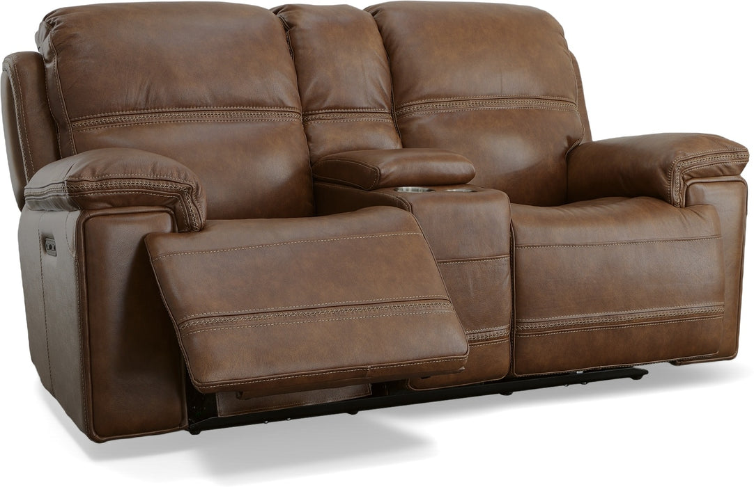 Fenwick Power Reclining Loveseat with Console & Power Headrests - LasVegasFurnitureOnline.com