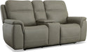 Sawyer Power Reclining Loveseat with Console & Power Headrests & Lumbar - LasVegasFurnitureOnline.com