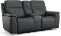 Sawyer Power Reclining Loveseat with Console & Power Headrests & Lumbar - LasVegasFurnitureOnline.com