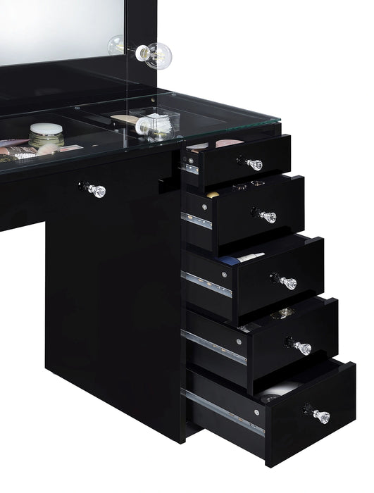 Acena Makeup Vanity Table with LED Mirror Set