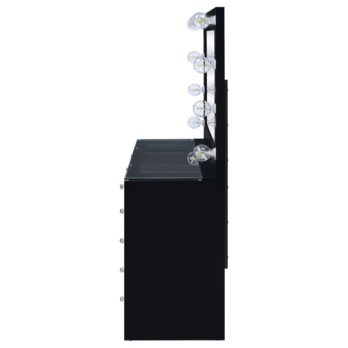 Acena Makeup Vanity Table with LED Mirror Set