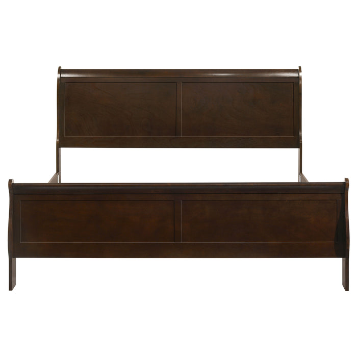 Louis Philippe Sleigh Panel Bed