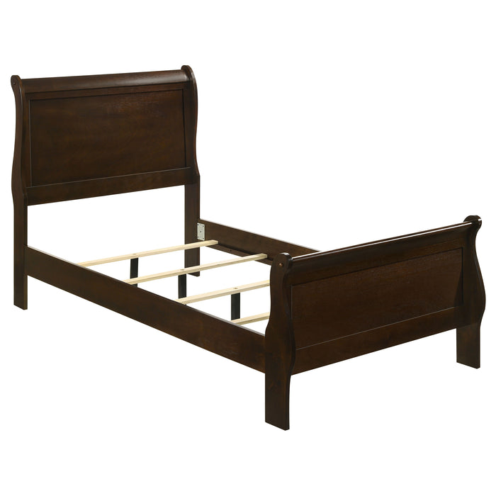 Louis Philippe Sleigh Panel Bed
