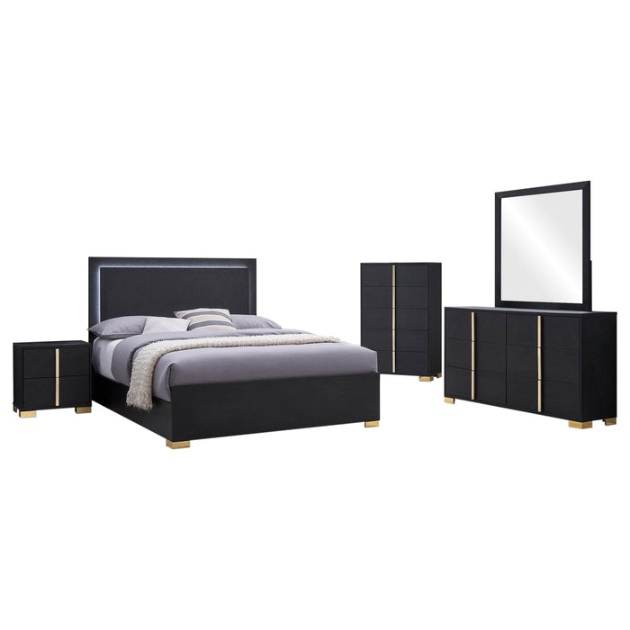 Marceline Bedroom Sets White & Black 4 & 5 Piece