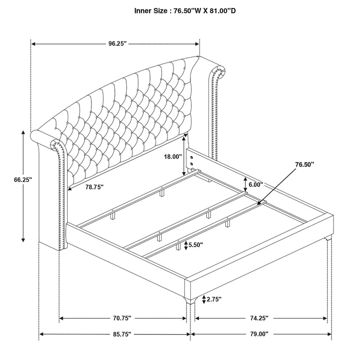 Melody Wingback Bed - LasVegasFurnitureOnline.com