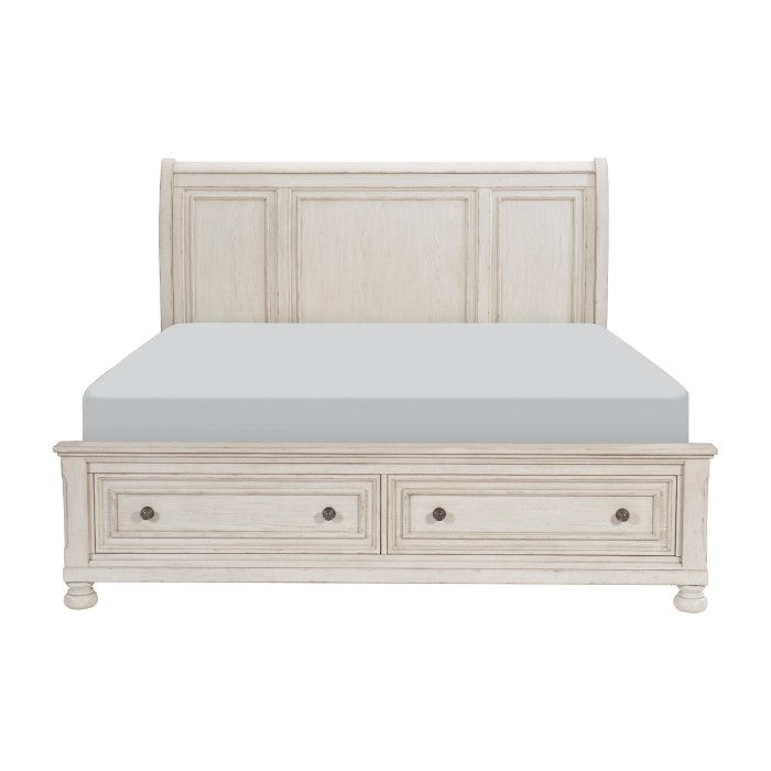 Bethel (3) Eastern King Platform Bed with Footboard Storage - LasVegasFurnitureOnline.com