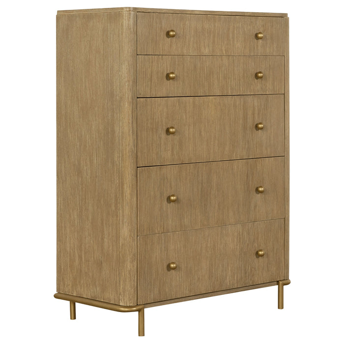 Arini 5 Pc Bedroom Set (Queen Bed, Nightstand, Dresser, Mirror and Chest)