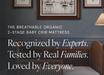 Best of The Bump Awards Winner - Best Crib Mattress - Naturepedic Breathable Organic 2-Stage Baby Crib Mattress