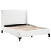 Mosby Upholstered Wingback Platform Bed in Grey Chunky Bouclé - LasVegasFurnitureOnline.com