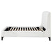 Mosby Upholstered Wingback Platform Bed in Grey Chunky Bouclé - LasVegasFurnitureOnline.com