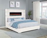 Tisdall Wingback Bed with Flame Visualizer - LasVegasFurnitureOnline.com