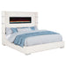 Tisdall Wingback Bed with Flame Visualizer - LasVegasFurnitureOnline.com