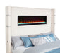 Tisdall Wingback Bed with Flame Visualizer - LasVegasFurnitureOnline.com