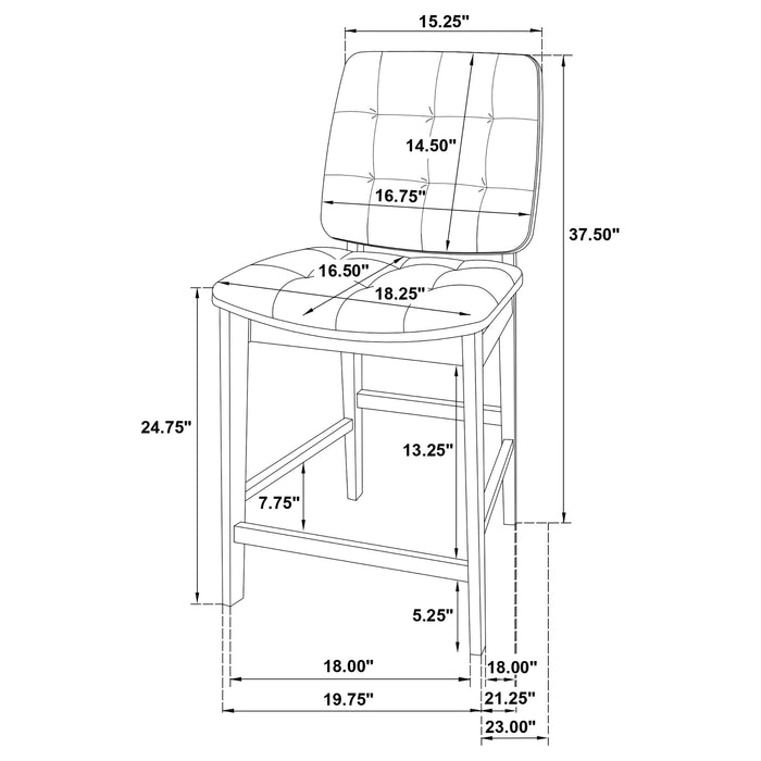 Redbridge Upholstered Dining Counter Chair of 2
