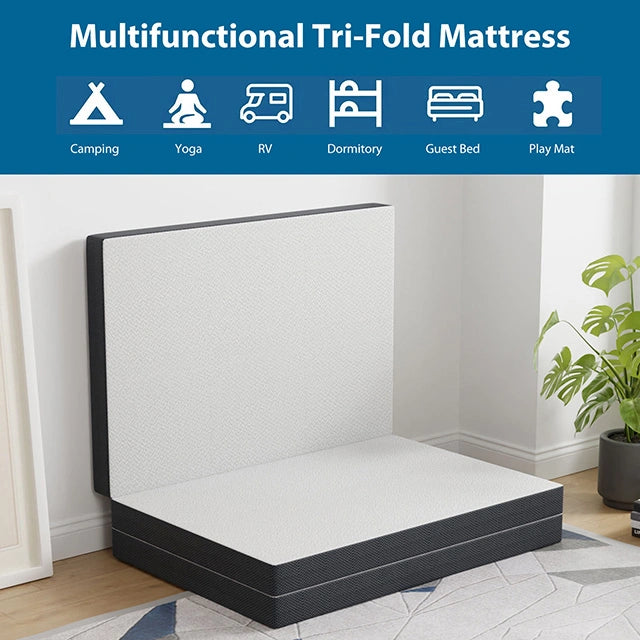 Hollyhock 4" Twin XL Tri-Fold Memory Foam Topper