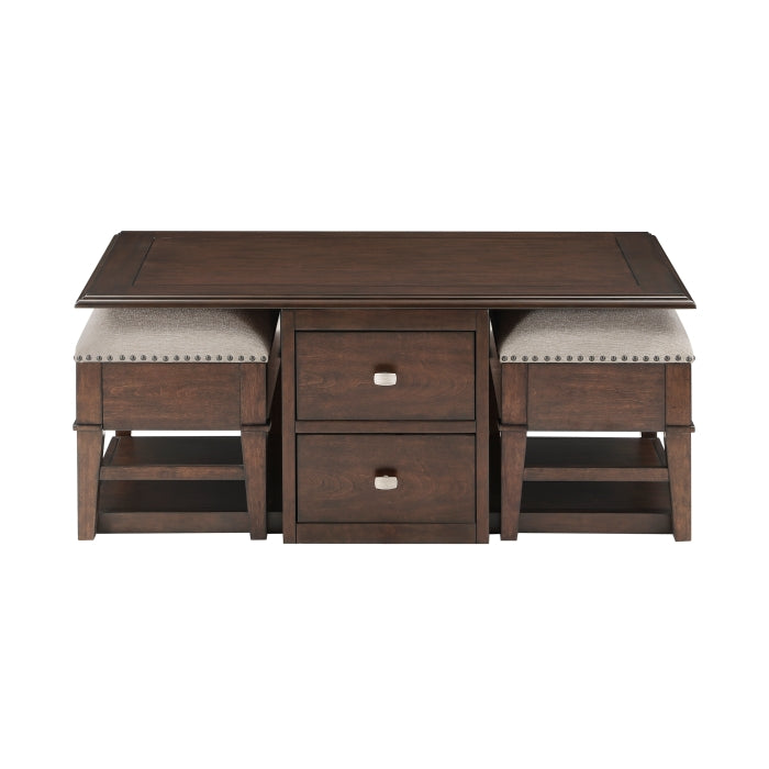 3500-30 - Cocktail Table with two Benches - LasVegasFurnitureOnline.com