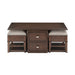 3500-30 - Cocktail Table with two Benches - LasVegasFurnitureOnline.com
