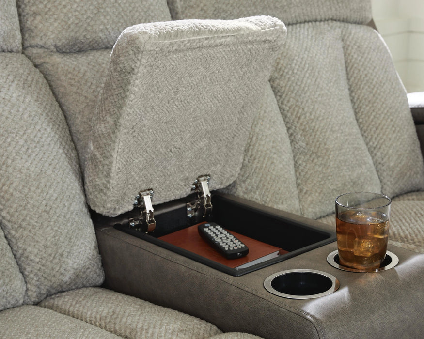 WhipLash Power Reclining Loveseat with Console - LasVegasFurnitureOnline.com