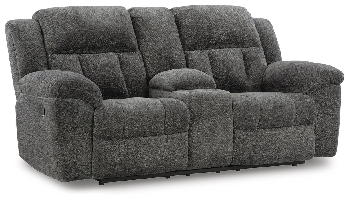 Frohn Reclining Loveseat with Console - LasVegasFurnitureOnline.com