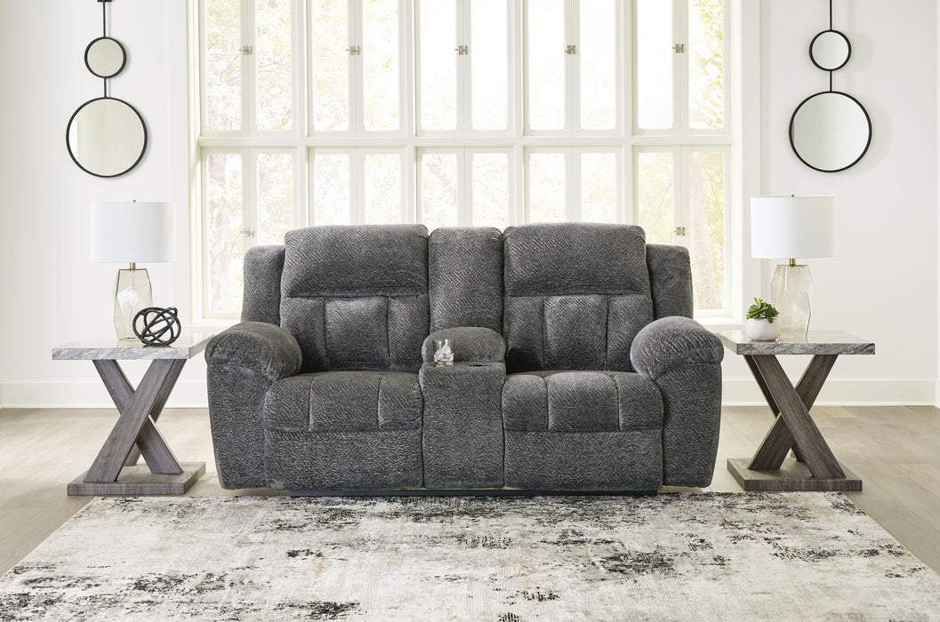 Frohn Reclining Loveseat with Console - LasVegasFurnitureOnline.com