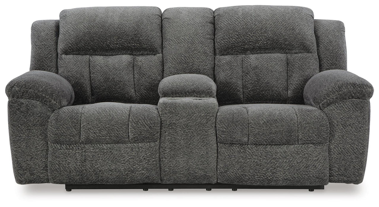 Frohn Reclining Loveseat with Console - LasVegasFurnitureOnline.com